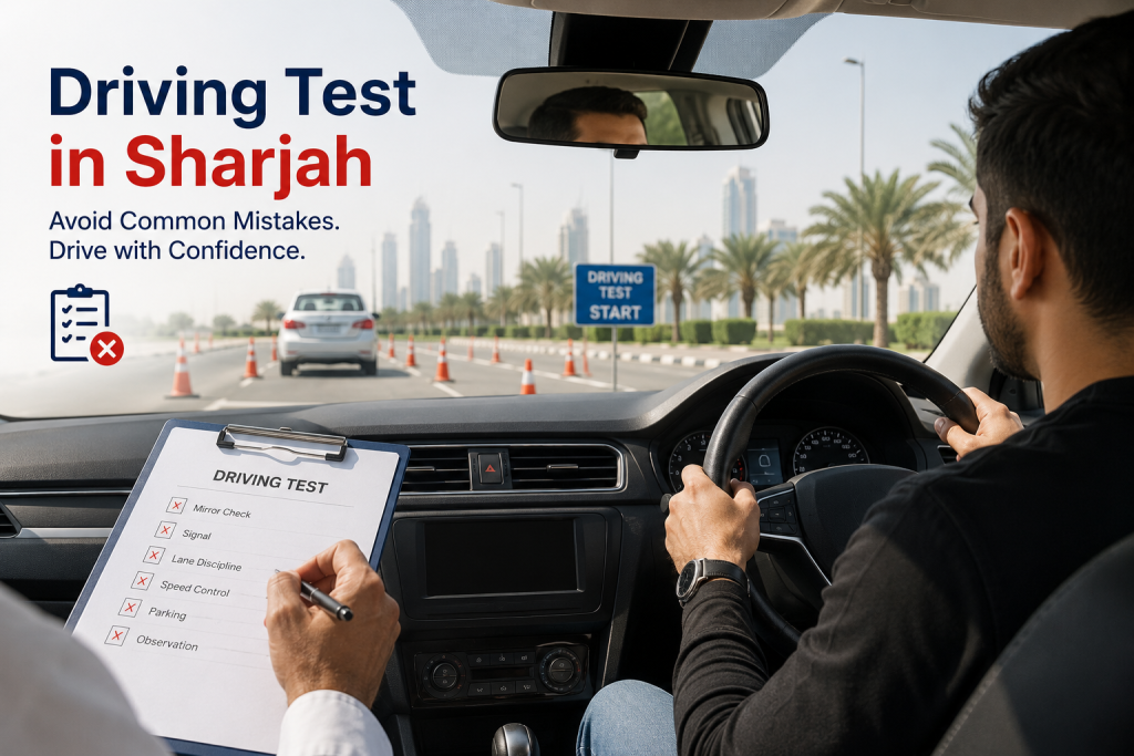 Driving test in Sharjah